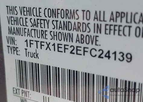 2014 Ford F-150 Stx z USA, uszkodzony, nr VIN 1FTFX1EF2EFC24139